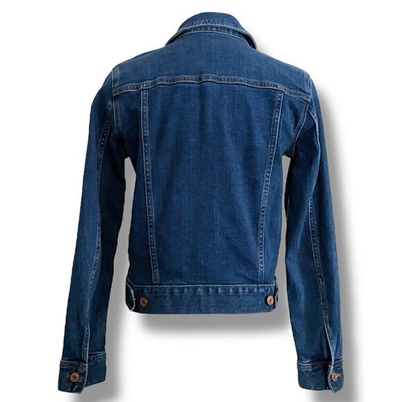 J Crew Mercantile Womens Jean Jacket XXS Blue Stretch Denim Classic Preppy Coat - Picture 5 of 6